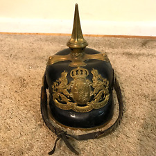 Antique WWI Bavarian Pickelhaube Spiked Helmet picture