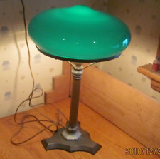 Vintage 1920s Green Cased Dome Emeralite Era Glass Lamp Shade 10