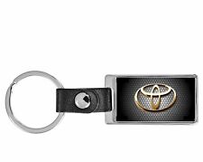 Toyota Car Chrome Leather key ring  Key Chain Fob Luxury cars picture
