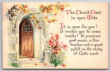 Rally Day Hagerstown Maryland MD 1928 Church Door is Open Wide Sunday  Postcard picture