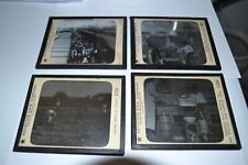 Lot of 4 Vintage Glass Slides from Keystone View Company picture