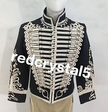 White Napoleonic Hussar Uniform Military Style Custom Made Tunic Wool Jacket picture