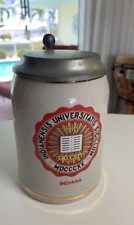 Rare Vintage Indiana University Stoneware Beer Stein w/ Lid picture