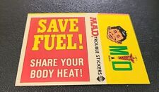 1983 Fleer MAD Magazine Trouble Collectors Trading Sticker Cards Save FUEL picture