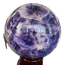 Top Natural Dream Amethyst Sphere Polished Quartz Crystal Ball Healing 1977G picture