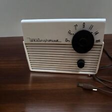 Vintage Westinghouse White Cream AM Radio Model H 648T4 Working picture