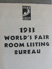 1933 CHICAGO WORLD'S FAIR ROOM LISTING BUREAU BROCHURE RESERVATION FORM picture