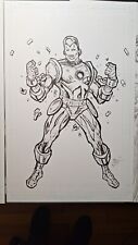 Iron Man Comic Art 11x17 Art Original Art Signed by Artist Michael Fulcher picture