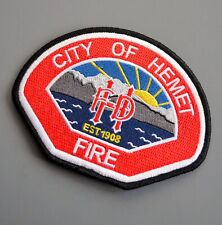 Hemet California Fire Dept. Patch #4 +++ Mint Riverside County CA picture