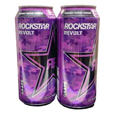 2x Rockstar Revolt Killer Grape Energy Drink 16 oz Can New Unopened Exp 2023 picture