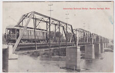 MICHIGAN BERRIEN SPRINGS TROLLEY BRIDGE POSTED 1908 TO BEULAH DUNLAP, CHICAGO picture
