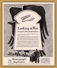 1930's Mimeograph Edison Dick Keyhole WWII Eagle Koch Art Sailor Print Ad picture
