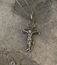 JERUSALEM 925 Crucified Cross Pendant Religious Necklace picture