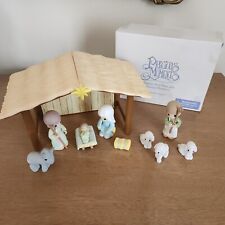 Vintage Avon Precious Moments 2002 Nativity Play Set Plastic Complete picture