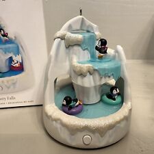 2010 Hallmark FROSTY FALLS Magic Ornament Penguin Winter Playground TESTED picture