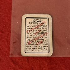 Very Rare   1934 Will’s Cigarettes Ace Of Spades “REDEMPTION” Card picture
