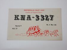 Vintage Amateur Ham Radio QSL Postcard Card - Porterville CA - Stagecoach picture