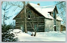 Postcard MI AuTrain Paulson House Pioneer Home Museum Winter Scene UNP A24 picture