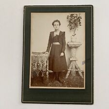 Antique Cabinet Card Photograph Adorable Girl Photo Album Log Table ID Irish HS1 picture