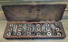 Vintage 120 Piece Tap & Die Set from Various Manufactures in Wooden Box picture