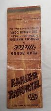 Matchbook cover MN Rochester hotel - Kahler Ranchotel picture