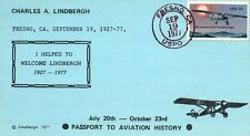 VINTAGE POSTCARD 50th ANNIVERSARY CHARLES LINDBERGH DAY 1927-1977 FRESNO CA picture