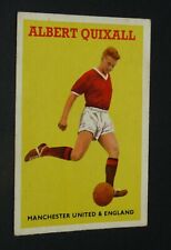 FOOTBALL A & BC CARD 1959-1960 RED QUIZ #14 QUIXALL MANCHESTER UNITED ENGLAND picture