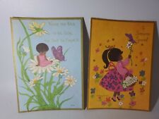 RARE VINTAGE 60'70'S AFRICAN AMERICAN GREETING CARDS LOT OF 2 MADE IN USA 5