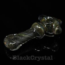 6 inch Handmade Heavy Thick Dark Black Marble Tobacco Smoking Bowl Glass Pipes picture
