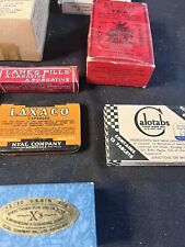 Vintage Lot Of (18) LAXATIVE MEDICINES Boxes Bottles Antiques UNUSED 1920s-1940s picture