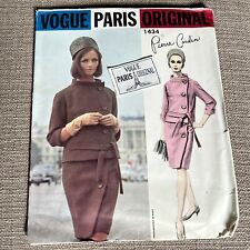 60s VOGUE PARIS ORIGINAL Sewing Pattern PIERRE CARDIN 1434 SUIT UNCUT Sz 12 = 4 picture