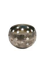Davco Silver Ltd. Vintage Solid Brass Votive Candle Holder W/ Cutout Stars. picture