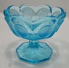 Vintage Fostoria Coin Glass Open Jam Jelly Dish Blue Crystal 1887 picture