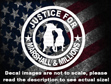 Justice For Marshall & Millions Cut Vinyl Decal Sticker US Made US Seller picture