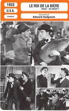 MOVIE CARD: THE KING OF BEER - Keaton,Durante,Sedgwick 1933 What-No Beer? picture