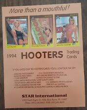 Promo Sell Sheet - HOOTERS 1994 Collection Trading Cards - More Than A Mouthful picture