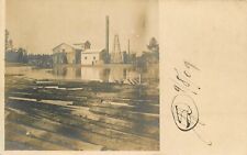 Postcard RPPC Texas Pineland Logging Lumber Sawmill 1909 23-1647 picture