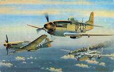 Vintage Postcard North American P.51D-5 NA Mustangs, 353rd Fighter Group, WW2 picture