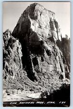 Zion National Park Utah UT Postcard RPPC Photo The Great White Throne c1940's picture