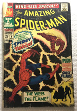 1967 Vintage AMAZING SPIDER-MAN KING-SIZE SPECIAL # 4 TORCH-MYSTERIO Comic Book picture