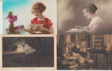 READING WRITING GREETINGS 72 Vintage Postcards mostly pre-1940 (L5747) picture