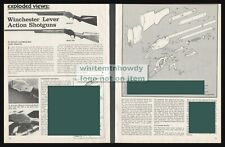 1981 WINCHESTER  Lever Shotgun Exploded Schematic t.Disassembly Assembly Article picture
