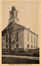 Livonia New York Postcard Baptist Church Unused 1915 UN picture