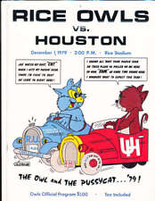 12/1 1979 Rice vs Houston football program nm unscored bx51 picture