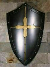 28'' LARGE europian handmade vintage medieval Antique Knight Shield Steel SCA picture