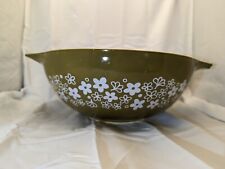 Vintage  Pyrex #444 Spring Blossom Green Cinderella Mixing Bowl 4 QT picture