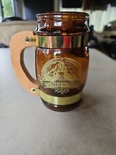 Canada's Wonderland Ontario Souvenir Brown Glass Root Beer Barrel Mug picture