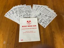 VINTAGE 1965 MICKEY MOUSE CLUB SKETCH DESIGN STORY SHEETS ALL 12 LAKESIDE TOYS picture