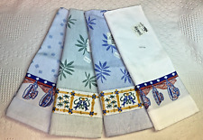 Vintage Set Tea Kitchen Towels HALLTEX Austria made NWT 20x28 Leaves 100% Cotton picture