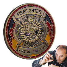 Firefighter Challenge Coin Fire Department Rescue Prayer Coin picture
